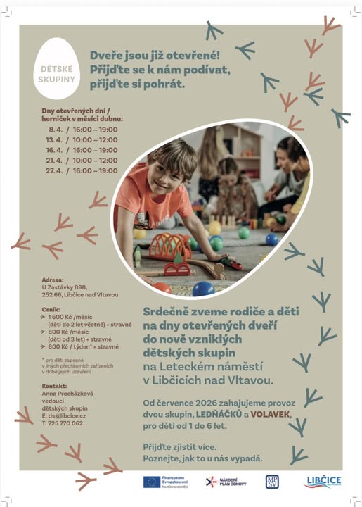 DUBNOVÉ  dny otevřených dvěří a herniček